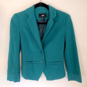 H&M Teal Fitted Blazer